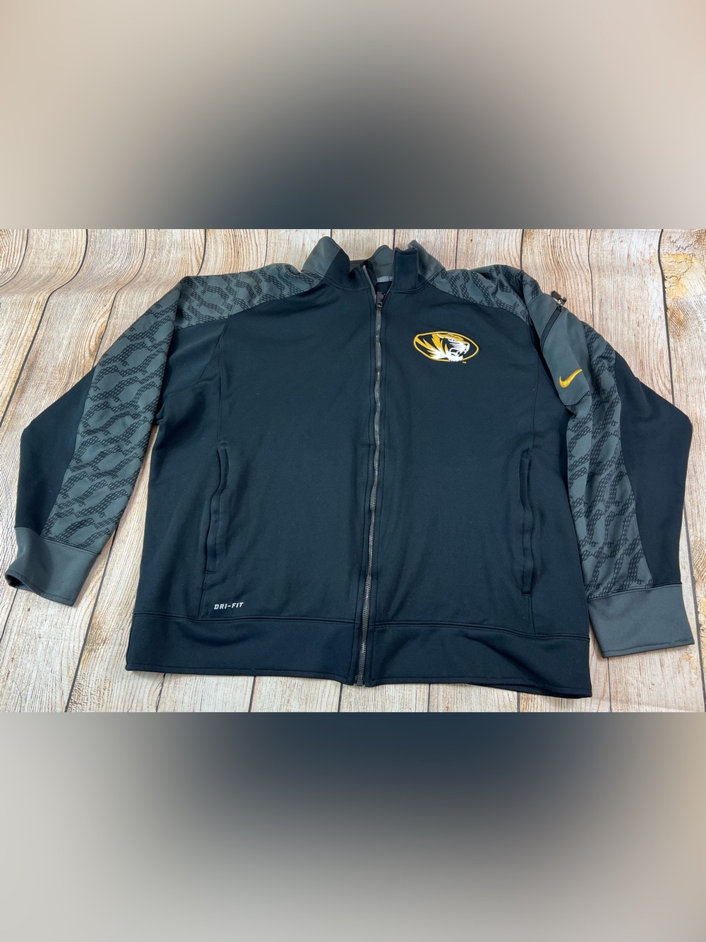 Nike Mizzou Missouri Tigers Dri-FIT Full Zip Track Jacket Size 2XL